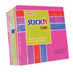 Stick 'n Notes 76x76 Cubes - 400 Sheets per Pad Neon Mixed Cubes - Magenta 76mm x 76mm Magneta