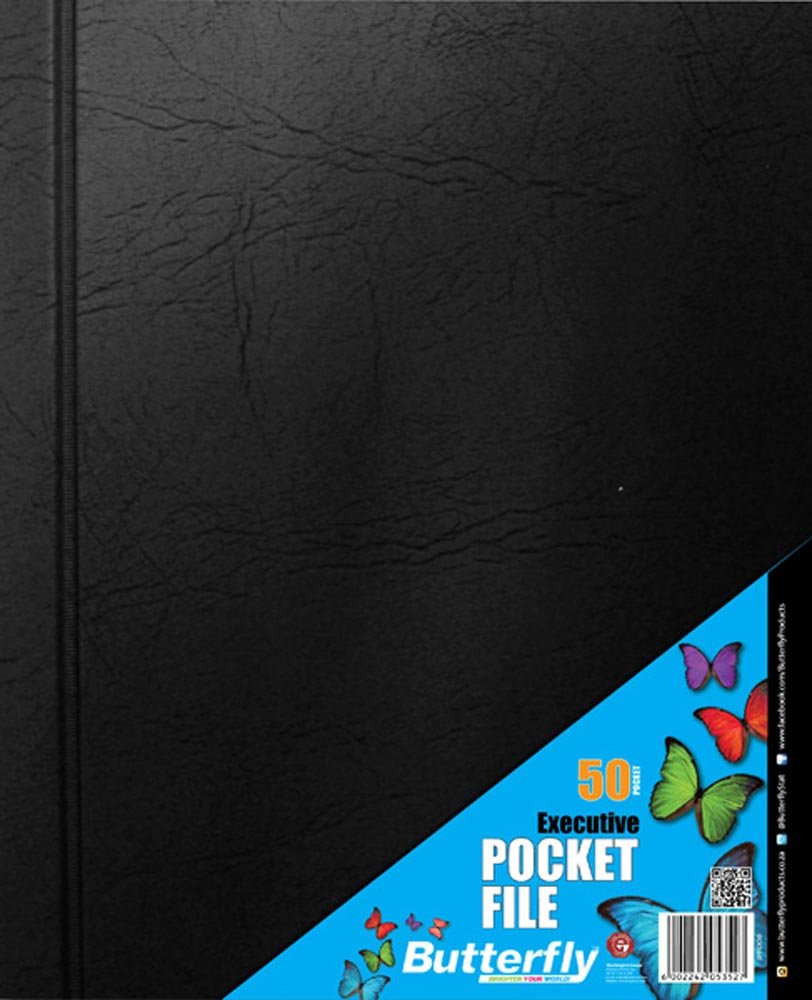 33-8050-00.jpg Butterfly Executive Pocket Files A4 50 Page - Image 1