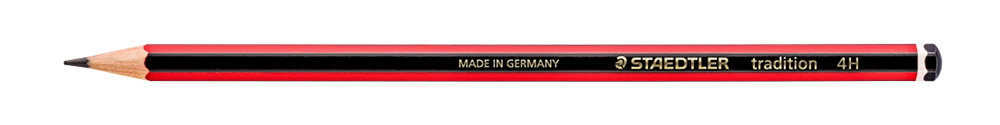 35-1859-00.png Staedtler Tradition 110 Pencils 4H Boxed 12 Red/Black - Image 1