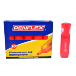 Penflex Higlo Highlighter Red (Pack of 10)