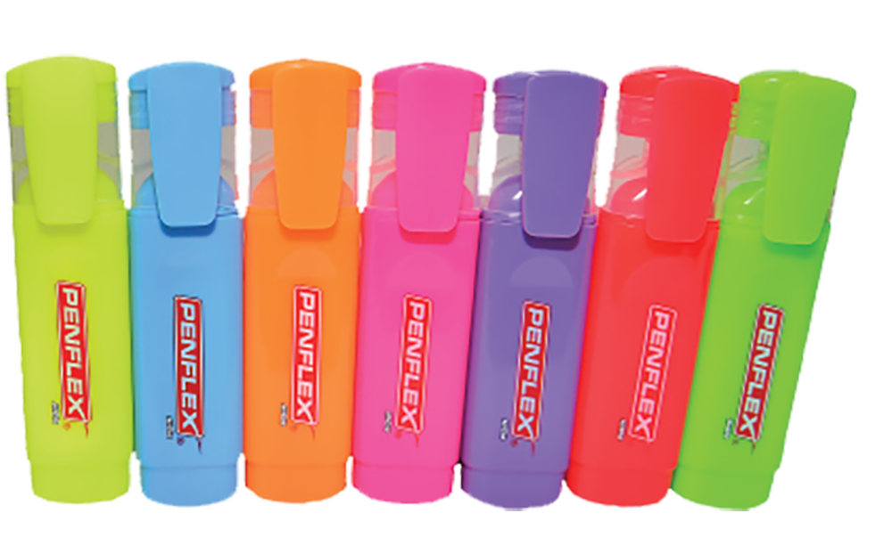 36-1800-30.png Penflex Highlighters HiGlo 1.5mm Chisel Tip Assorted (Box of 10) - Image 1