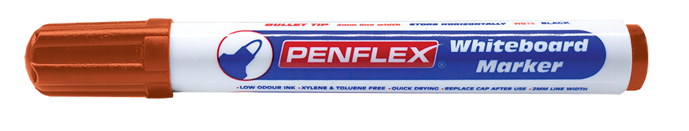 36-1811-09.png Penflex WB15 Whiteboard Marker Bullet Medium Orange (Pack of 10) - Image 1