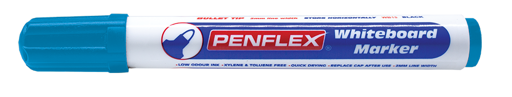 36-1811-45.png Penflex WB15 Whiteboard Marker Bullet Medium Light Blue (Pack of 10) - Image 1