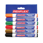 Penflex Black, Red, Dark Blue, Green Wallet of 6 - Bullet Tip Assorted