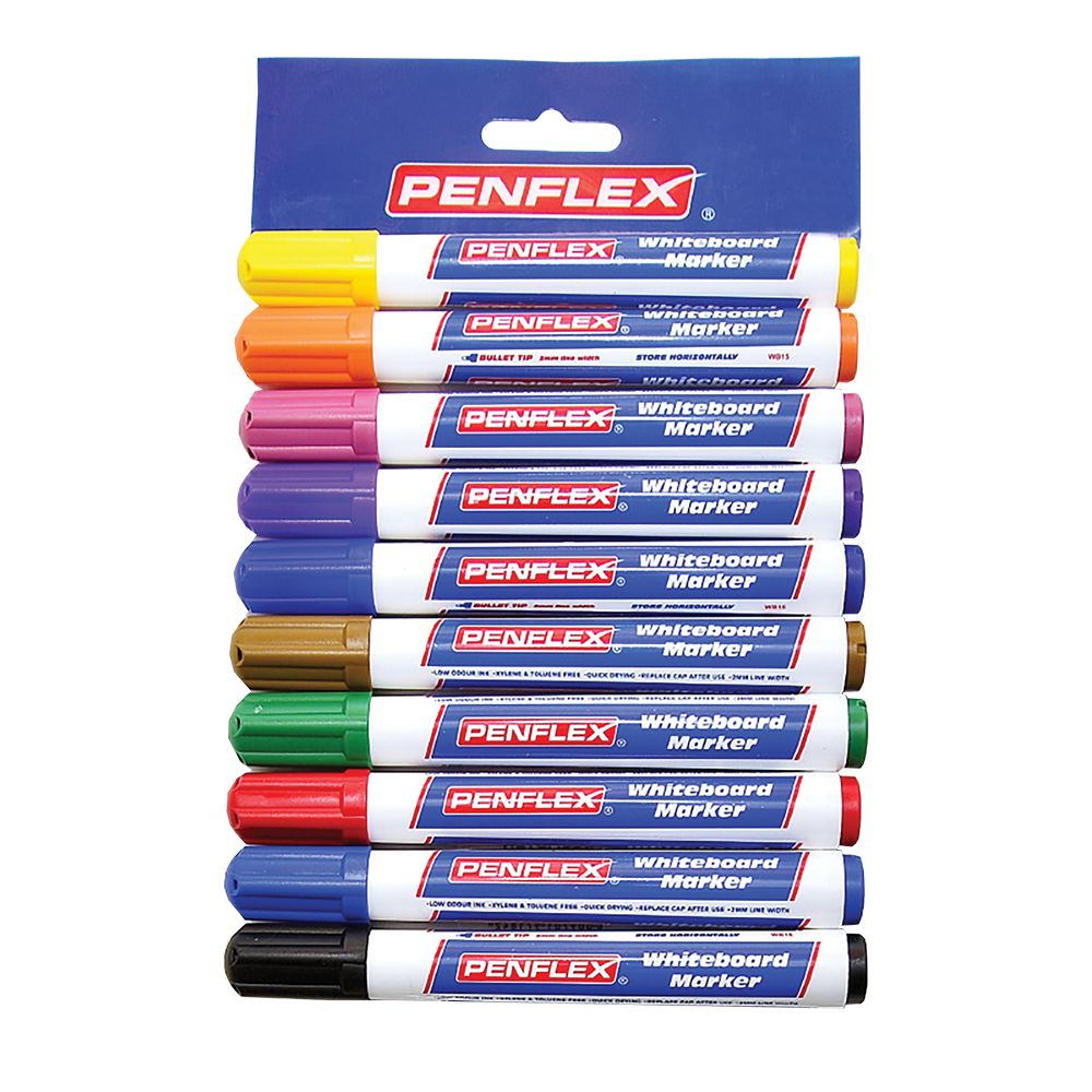36-1823-00.png Penflex Black, Red, Dark Blue, Green, Brown, Orange Wallet of 10 Assorted - Image 1