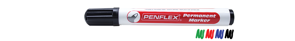 36-1828-01.png Penflex PM15 Permanent Marker Bullet Medium Black (Pack of 10) - Image 1