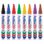 Artline EK 90 Permanent Chisel Point Permanent Marker 2.5mm Assorted