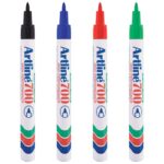 Artline EK 700 Permanent Fine Bullet Point Permanent Marker 0.7mm Assorted