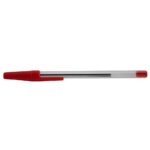 Treeline Pens Ballpoint T-Pen Crystal Barrel Ballpoint Pen Red (Box of 50)