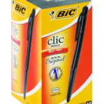 Bic Clic Medium Colour/Clear Barrel Medium Retractable Black