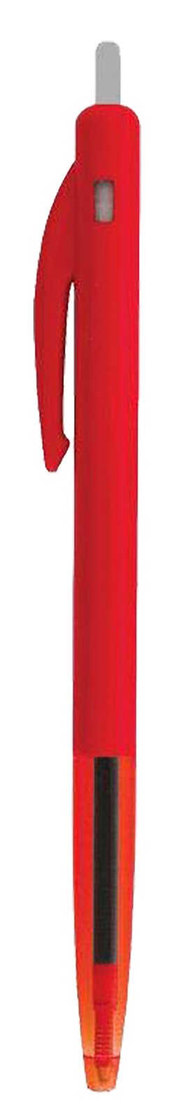 43-0506-03.jpg Bic Clic Medium Colour/Clear Barrel Medium Retractable Red - Image 1