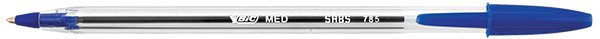 43-1851-02.jpg Bic Crystal Xtra Life Medium Clear Barrel Blue - Image 1