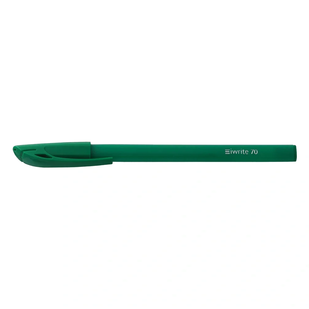 52-0030-04.webp iWrite Ballpoint Pens Iwrite Solid Colour Barrel Green (Box of 50) - Image 1
