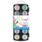 iWrite Metallic Watercolour Paint Tray - 12's Assorted