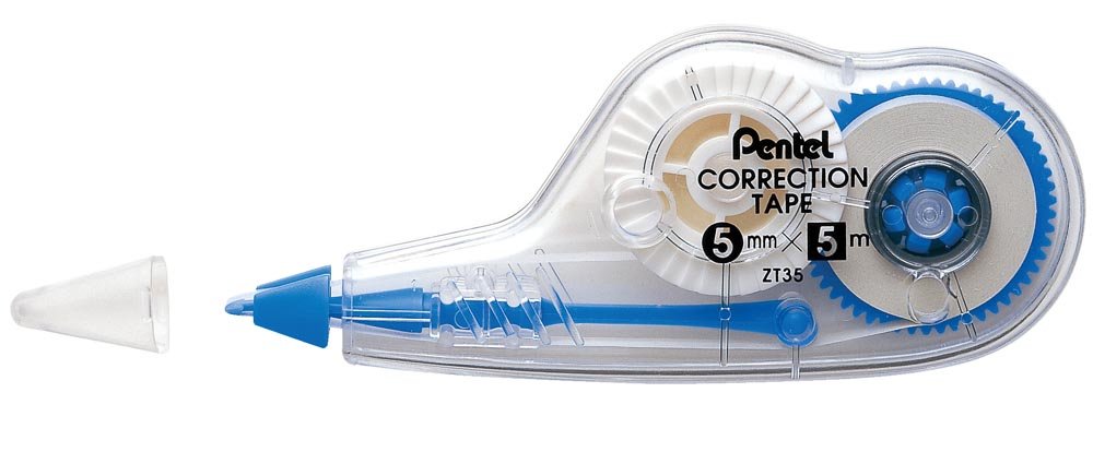 55-5035-00.jpg Pentel 5mm x 5m - Correction Tape White - Image 1