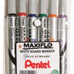 Pentel MWL5S Whiteboard Marker Pump-It MWL5S-6 Wallet of 6 Assorted