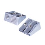 Treeline Pencil Sharpeners 2 Hole Wedge Metal Silver (Box of 12)