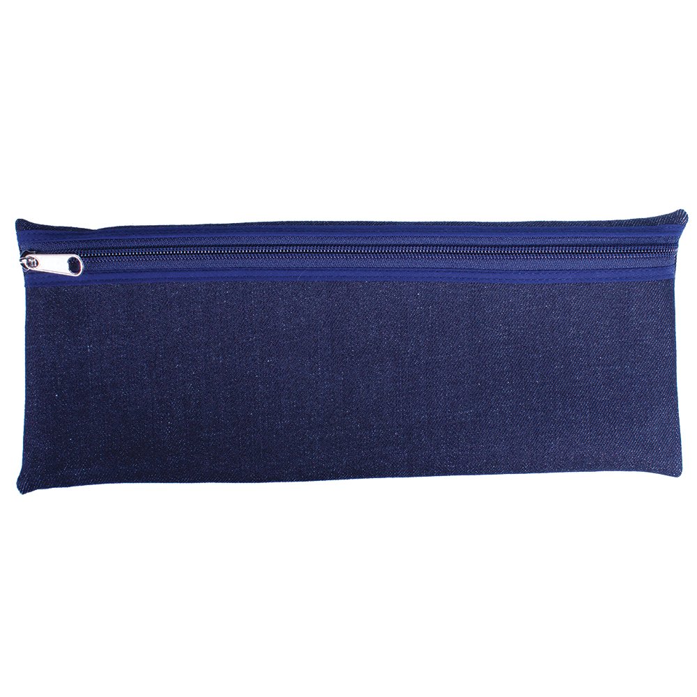 56-3300-02.jpg Treeline Pencil Bags Denim Pencil Bag 33cm Blue - Image 1