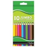 Treeline Full Length Pencil Crayons Jumbo 10 Assorted