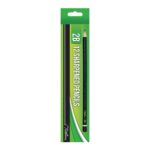 Treeline Pencils Graphite Pencils 2B Sharpened 12's Green/Black (Box of 12)