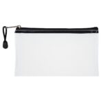 Treeline Pencil Bags Translucent 22cm Pencil Bag With Zip Black