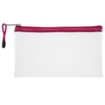 Treeline Pencil Bags Translucent 22cm Pencil Bag With Zip Pink