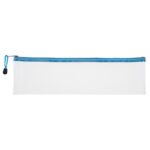 Treeline Pencil Bags Translucent 33cm Pencil Bag With Zip Blue