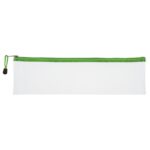 Treeline Pencil Bags Translucent 33cm Pencil Bag With Zip Green
