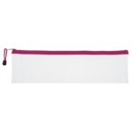 Treeline Pencil Bags Translucent 33cm Pencil Bag With Zip Pink