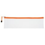 Treeline Pencil Bags Translucent 33cm Pencil Bag With Zip Orange