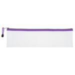 Treeline Pencil Bags Translucent 33cm Pencil Bag With Zip Purple