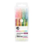 Collosso Slim Dual Tip Liquid Highlighters Wallet 4 - Pink & Yellow, Orange & Yellow, Green & Yellow, Blue & Yellow CHDT-50 W4