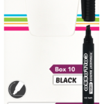 Collosso Permanent Markers Permanent Marker Chisel Point Black (Box of 10)
