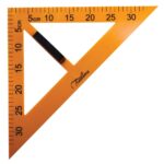 Treeline Chalkboard Equipment 45 Degree Set Square Yellow