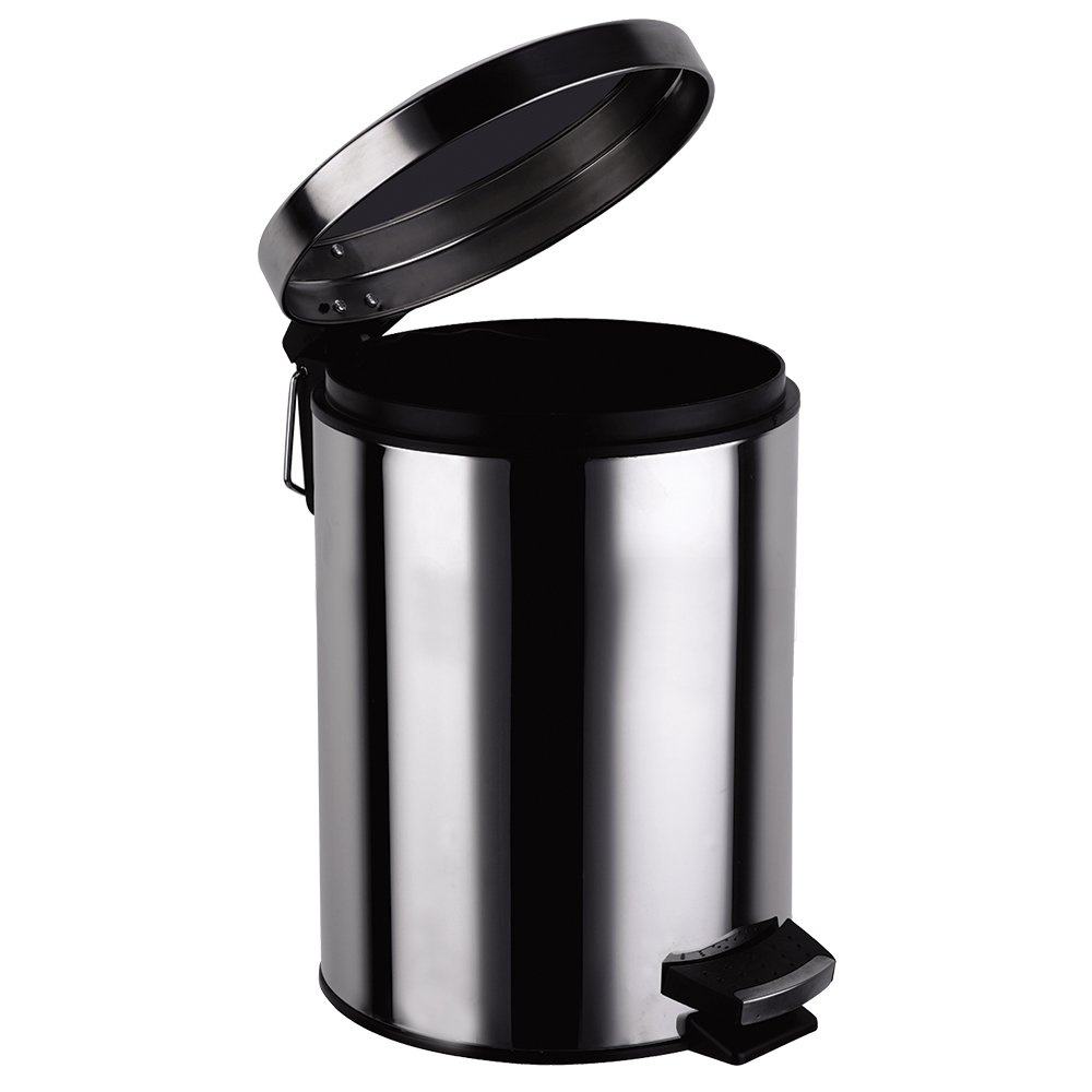 66-0446-17.jpg SDS Pedal Bins Waste Bin - 20L Silver - Image 1