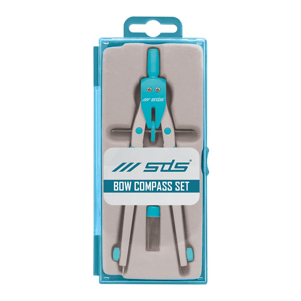 66-0470-02.jpg SDS Bow Compass Set Metal and Plastic Compass Set Blue - Image 1