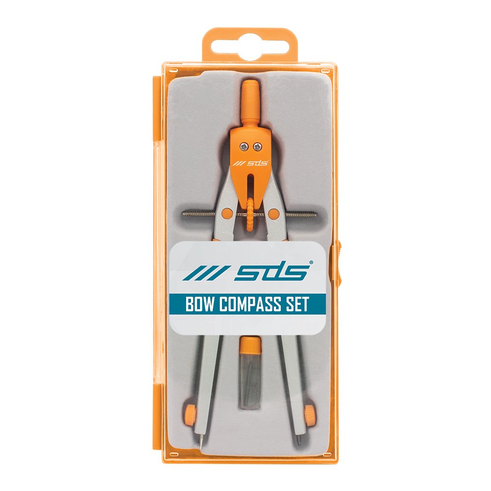 66-0470-09.jpg SDS Bow Compass Set Includes 2 x Leads Orange - Image 1