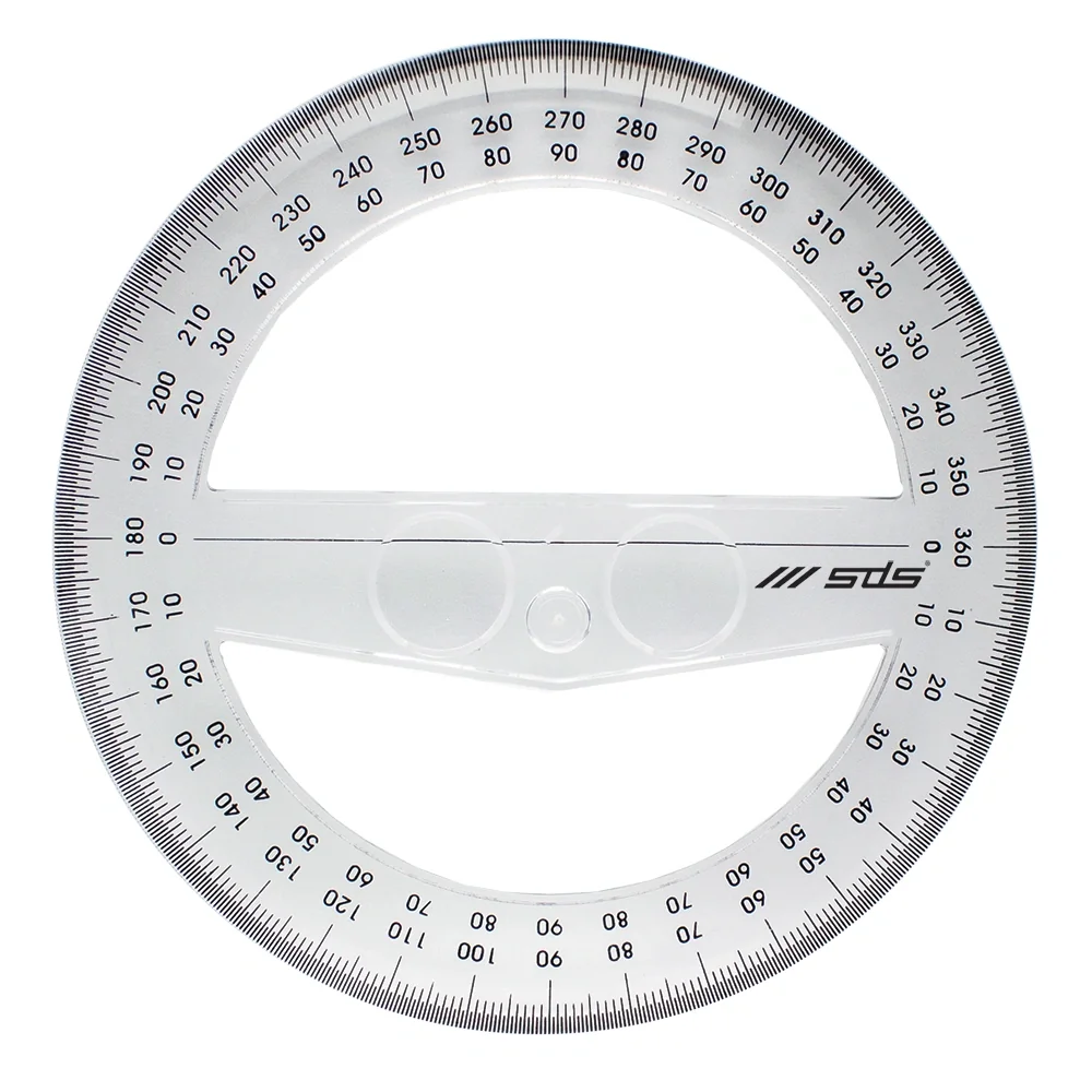 66-0482-40.webp SDS Protractor 360 Degree. 15cm Clear - Image 1