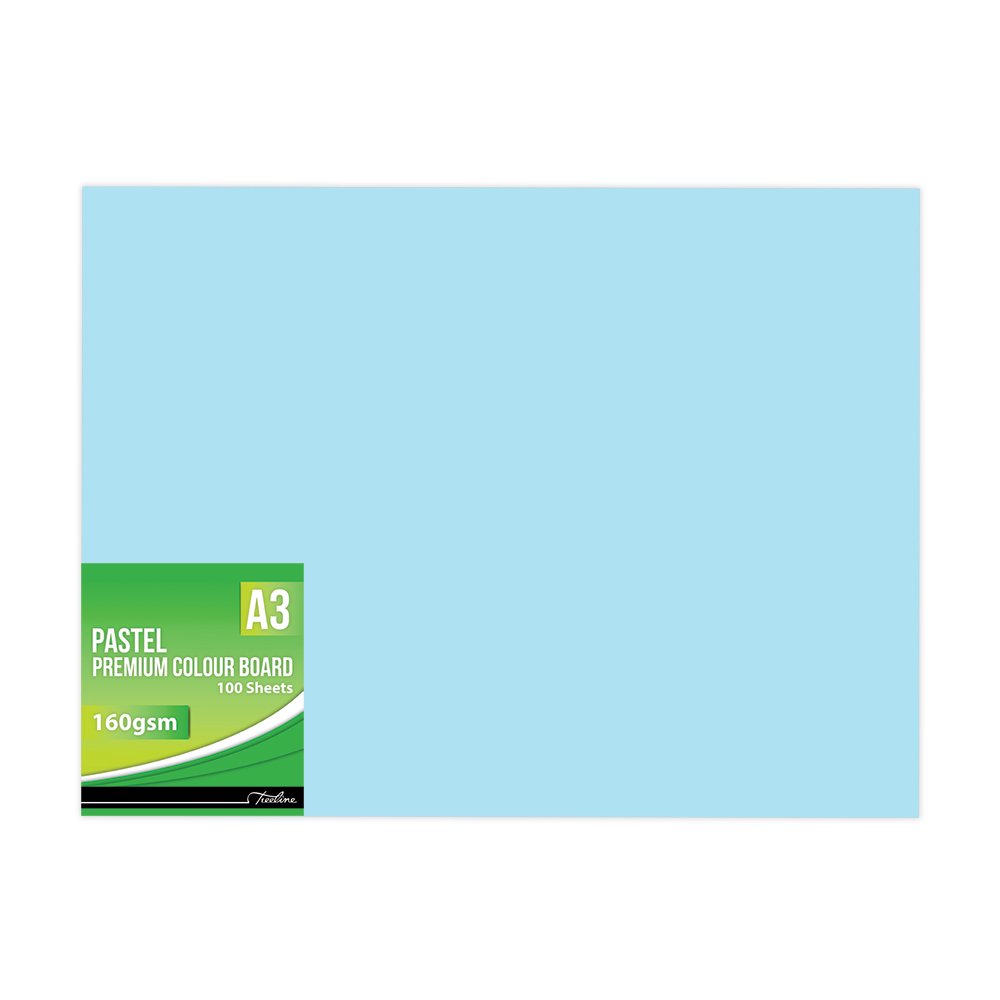 71-7900-02.jpg Treeline Pastel 160gsm A3 Pastel Blue (Pack of 100) - Image 1