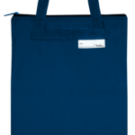 Treeline Grey Canvas Library Book Bag Blue