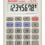 Sharp Premium Calculators Sharp EL231 LB Calculator - 8 digit 3 Key Memory White