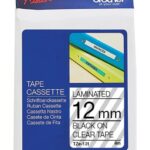 Brother Laminated Tape TZ131 Black on Clear 12mm