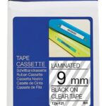 Brother Laminated Tape TZ121 Black on Clear 9mm