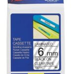 Brother Laminated Tape TZ111 Black on Clear 6mm