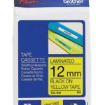 Brother Laminated Tape TZ631 Black on Yellow 12mm