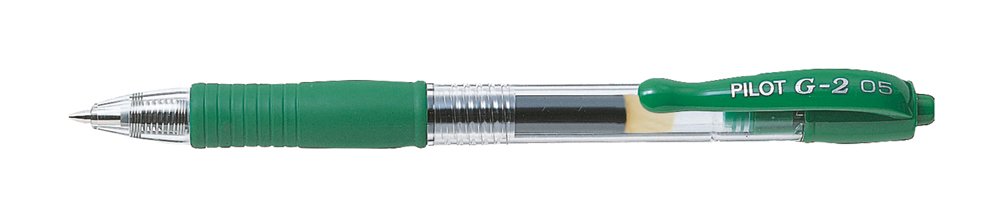 P2-0700-04.jpg Pilot Retractable Roller Ball Gel Ink Green - Image 1