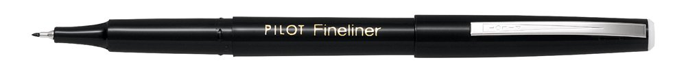 P4-5100-01.jpg Pilot SW-PPF Fineliner Plastic Mounted Fineliner Metal Sleeve Black - Image 1