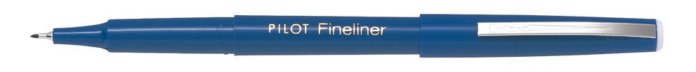 P4-5100-02.jpg Pilot SW-PPF Fineliner Plastic Mounted Fineliner Metal Sleeve Blue - Image 1
