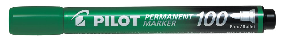 P5-5100-04.jpg Pilot SCA-100 Permanent Marker SCA-100 Fine Permanent Marker Bullet Tip Green - Image 1