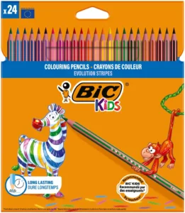 BIC Kids Evolution Stripes Colour Pencils 24's